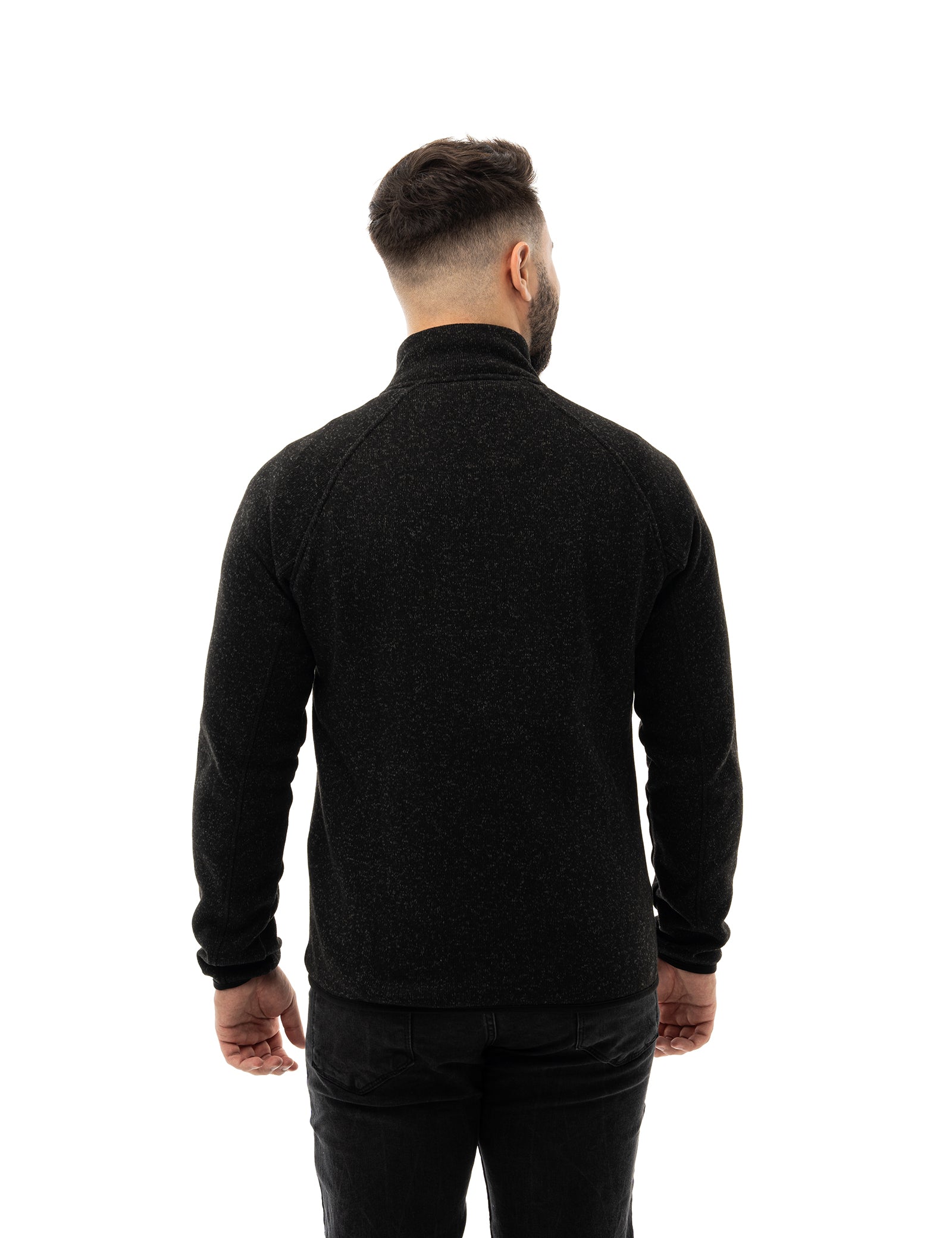 Men's Heated Fleece Jacket - Black (Dual-Control)