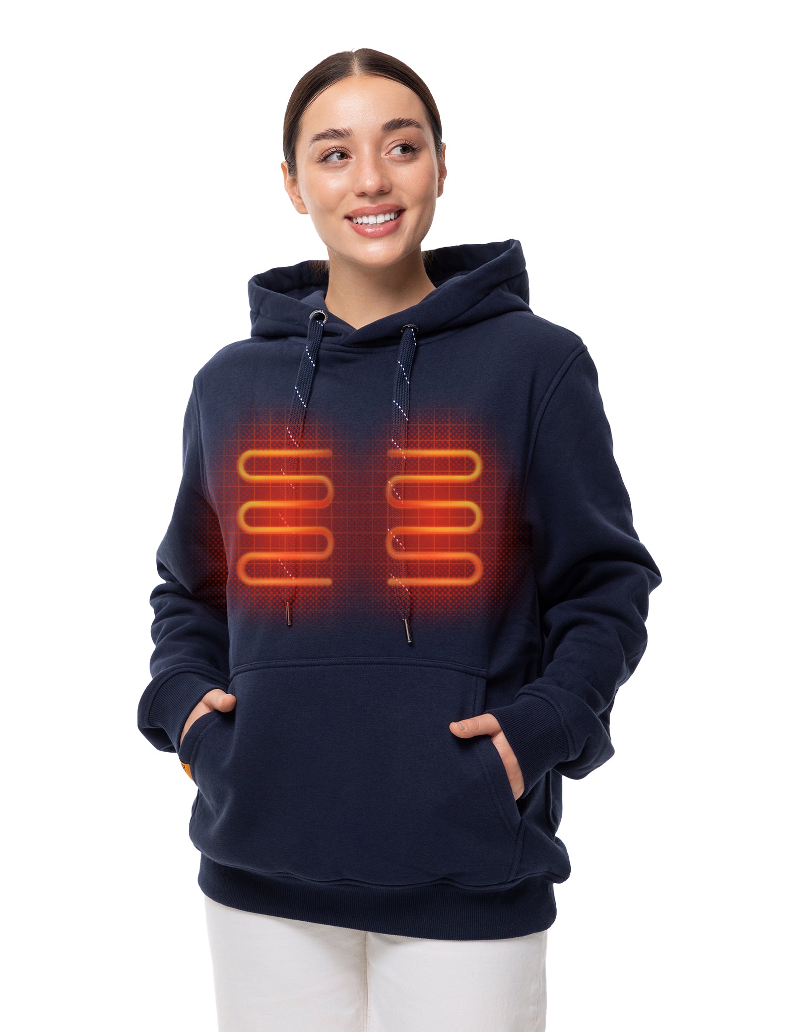 Women's Dual-Control Heated Pullover - Navy