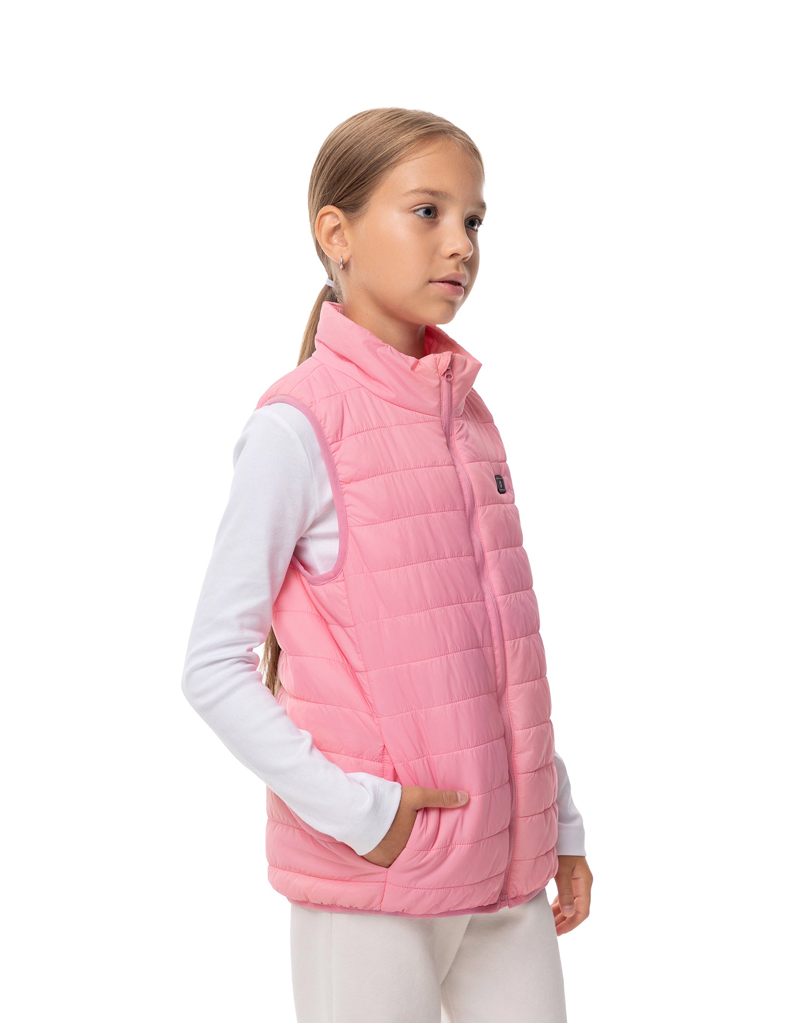 Girls Heated Vest - Pink Ombre