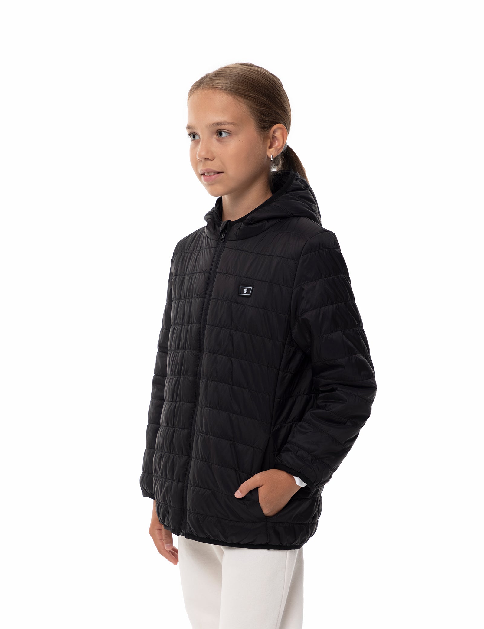 Girls Lightweight Heated Jacket - Black