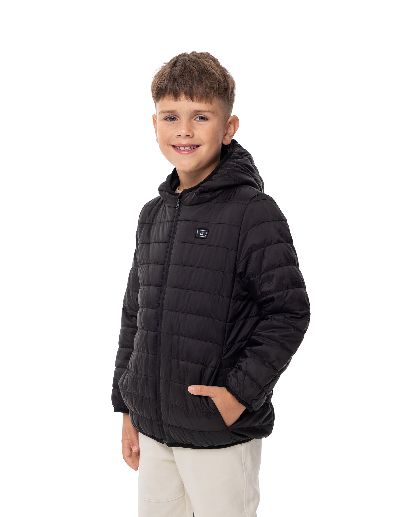 Boys Lightweight Heated Jacket - Black