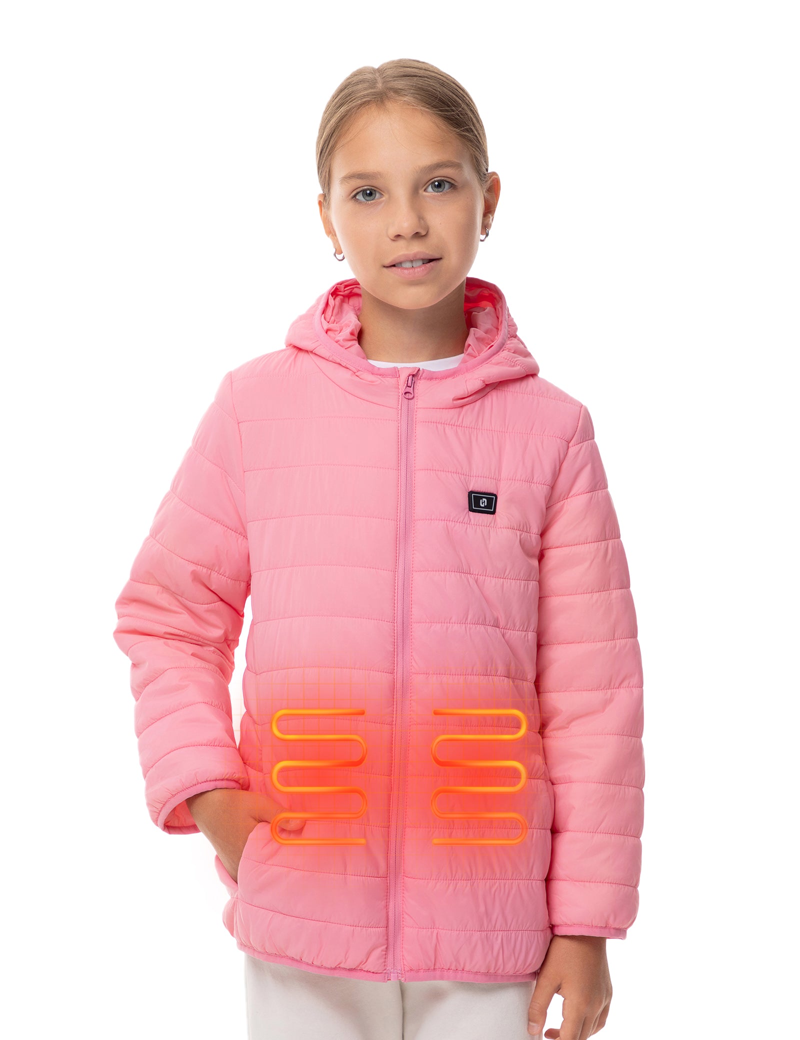 Girls Lightweight Heated Jacket - Pink