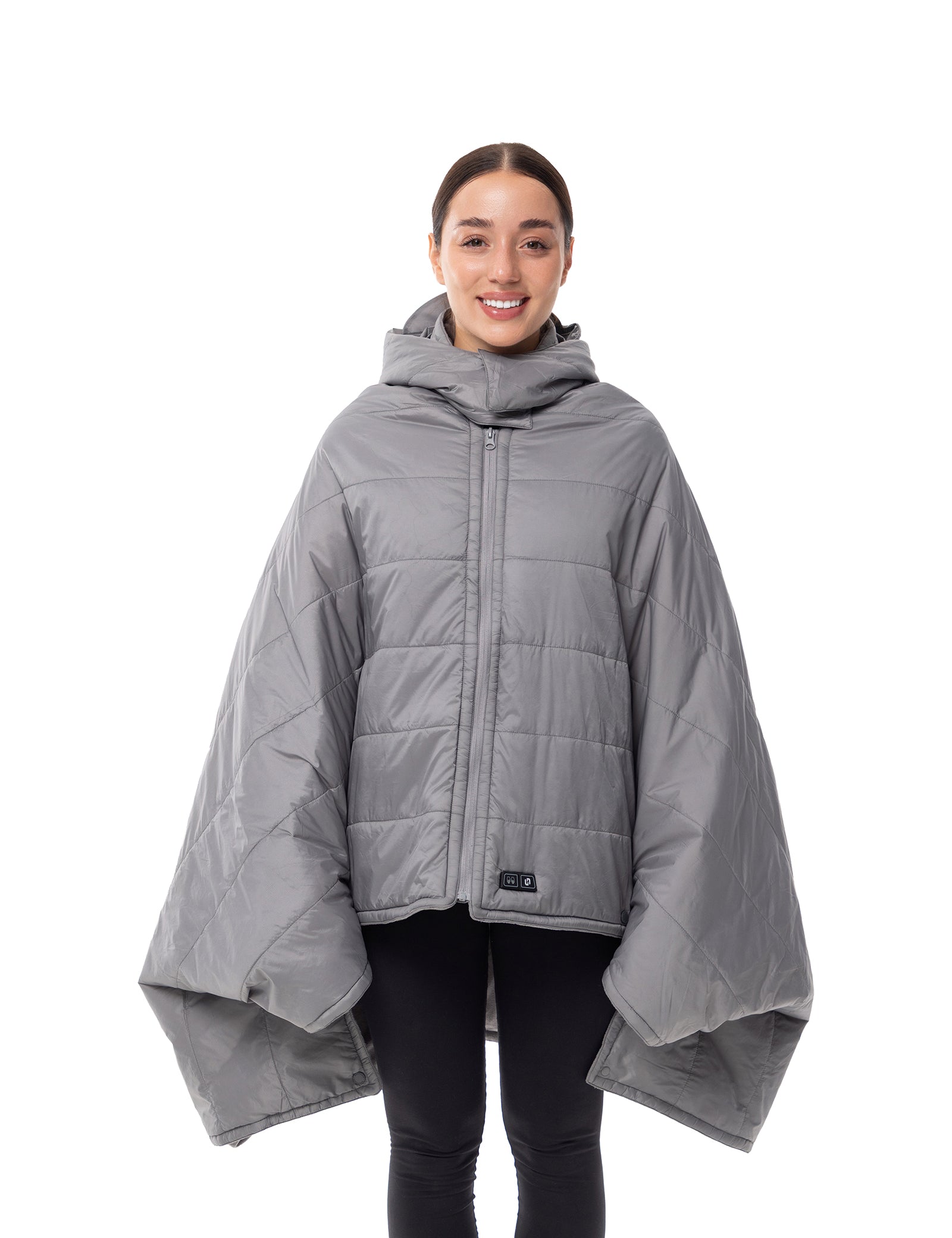 Unisex Heated Poncho - Grey