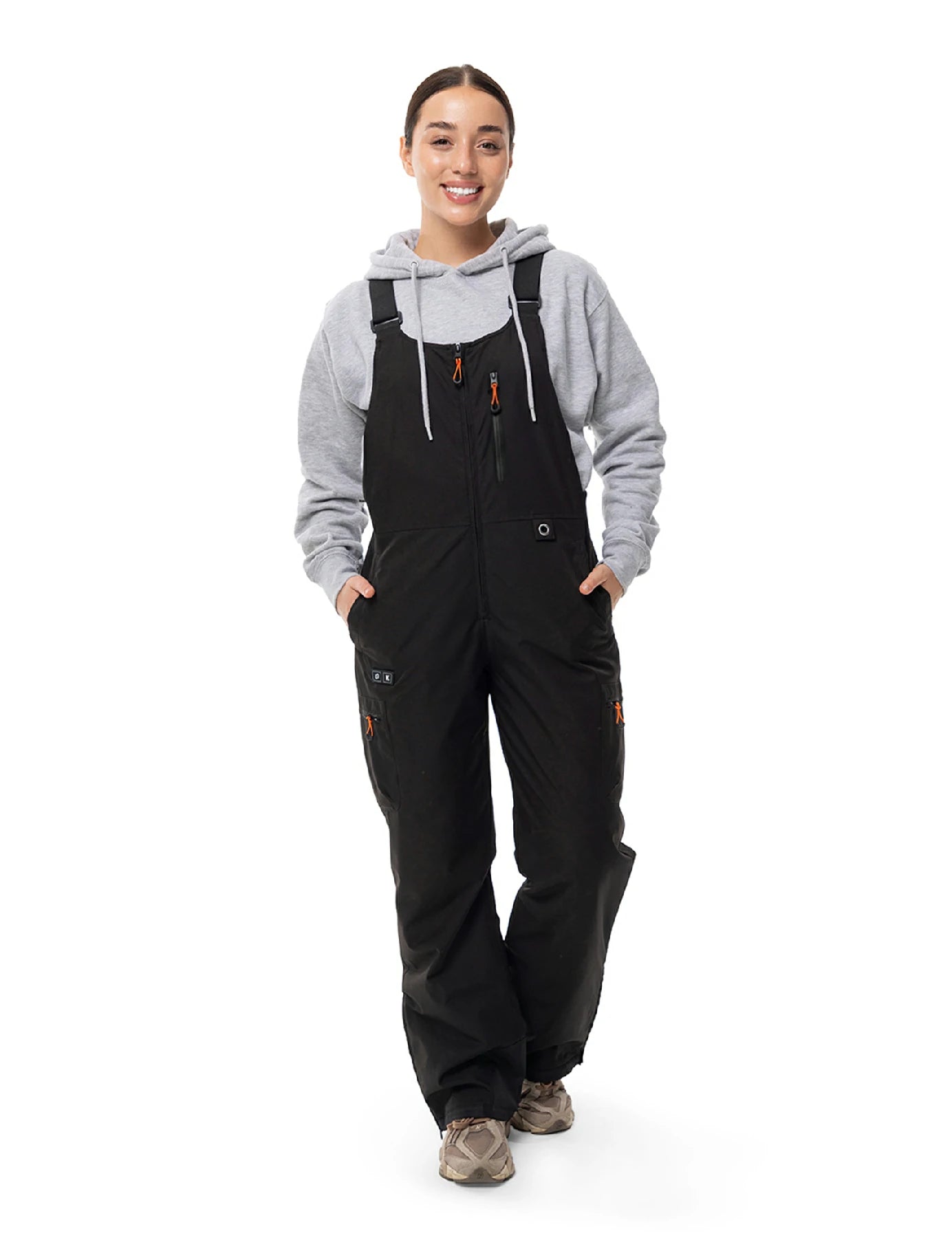 Women's Heated Bib Overalls with 12V Battery