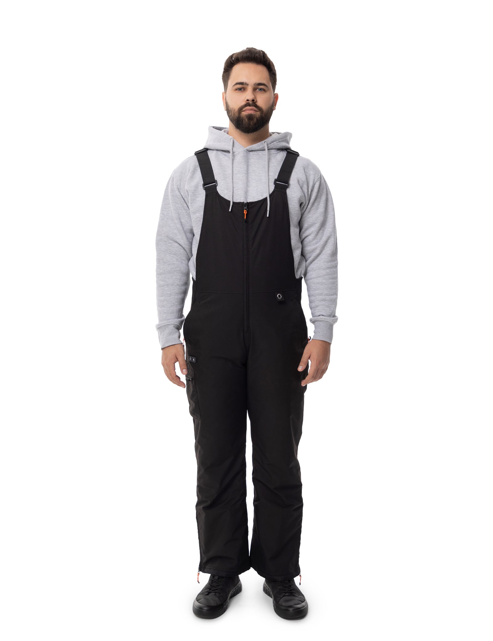 Men's Heated Bib Overalls - Black