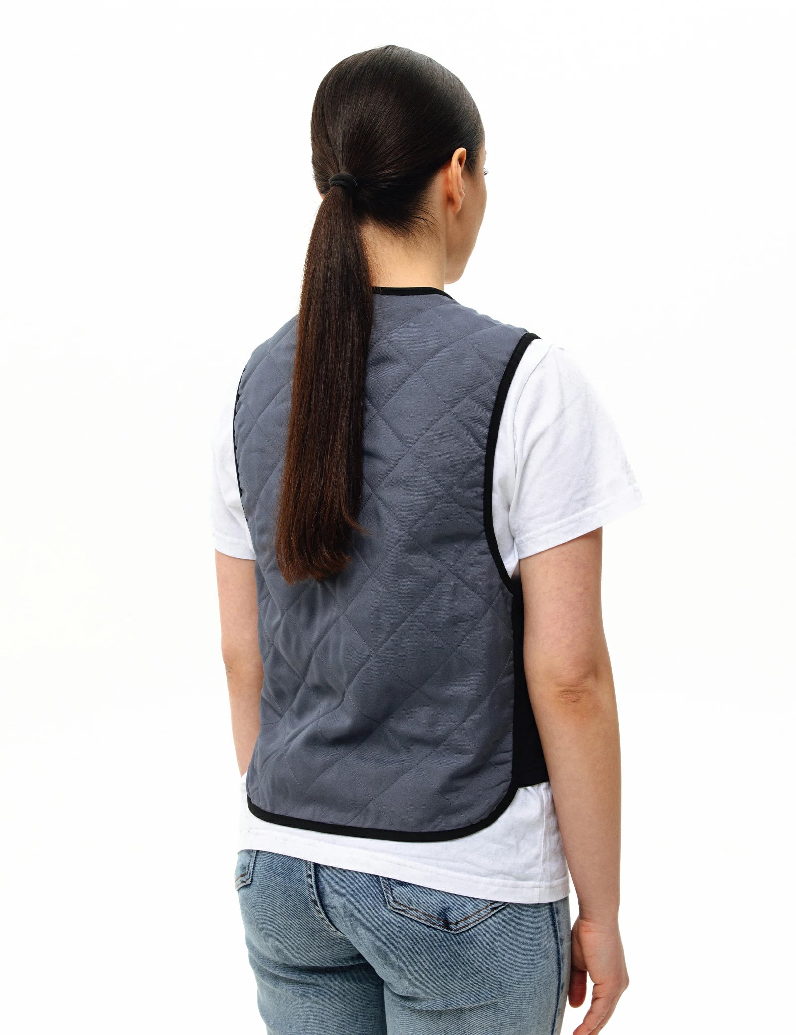 Unisex Cooling Vest with 12 Ice Packs - Grey