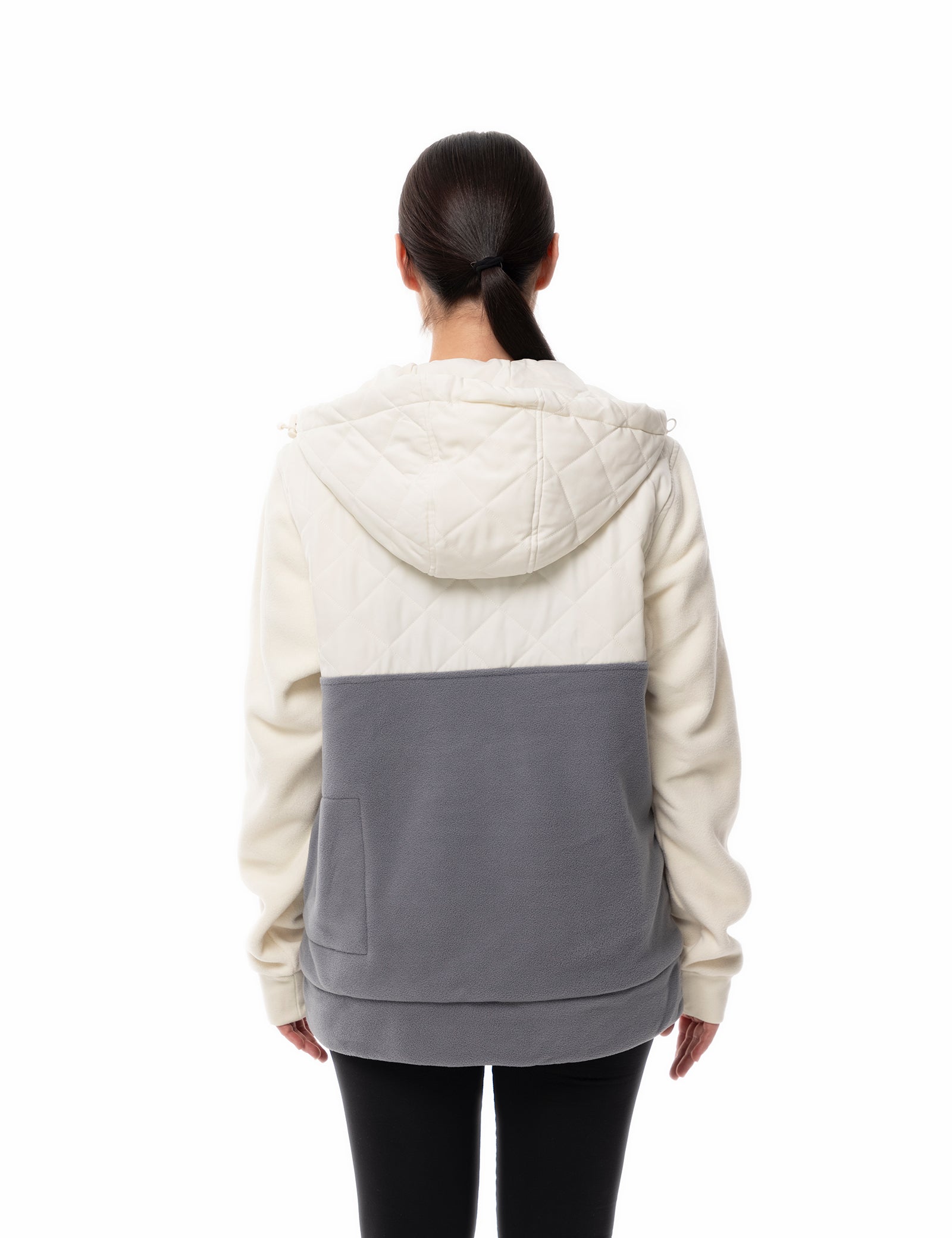 Women's Heated Half Snap Pullover - WhiteG