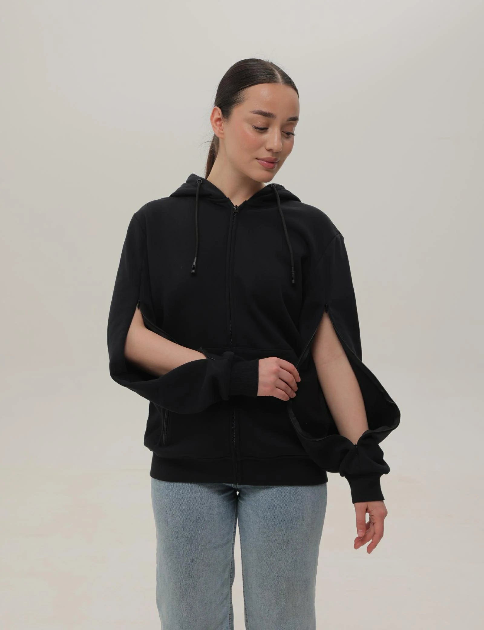 Relexit® Dialysis Hoodie with Built-In Eye Mask & Port Access Zippers