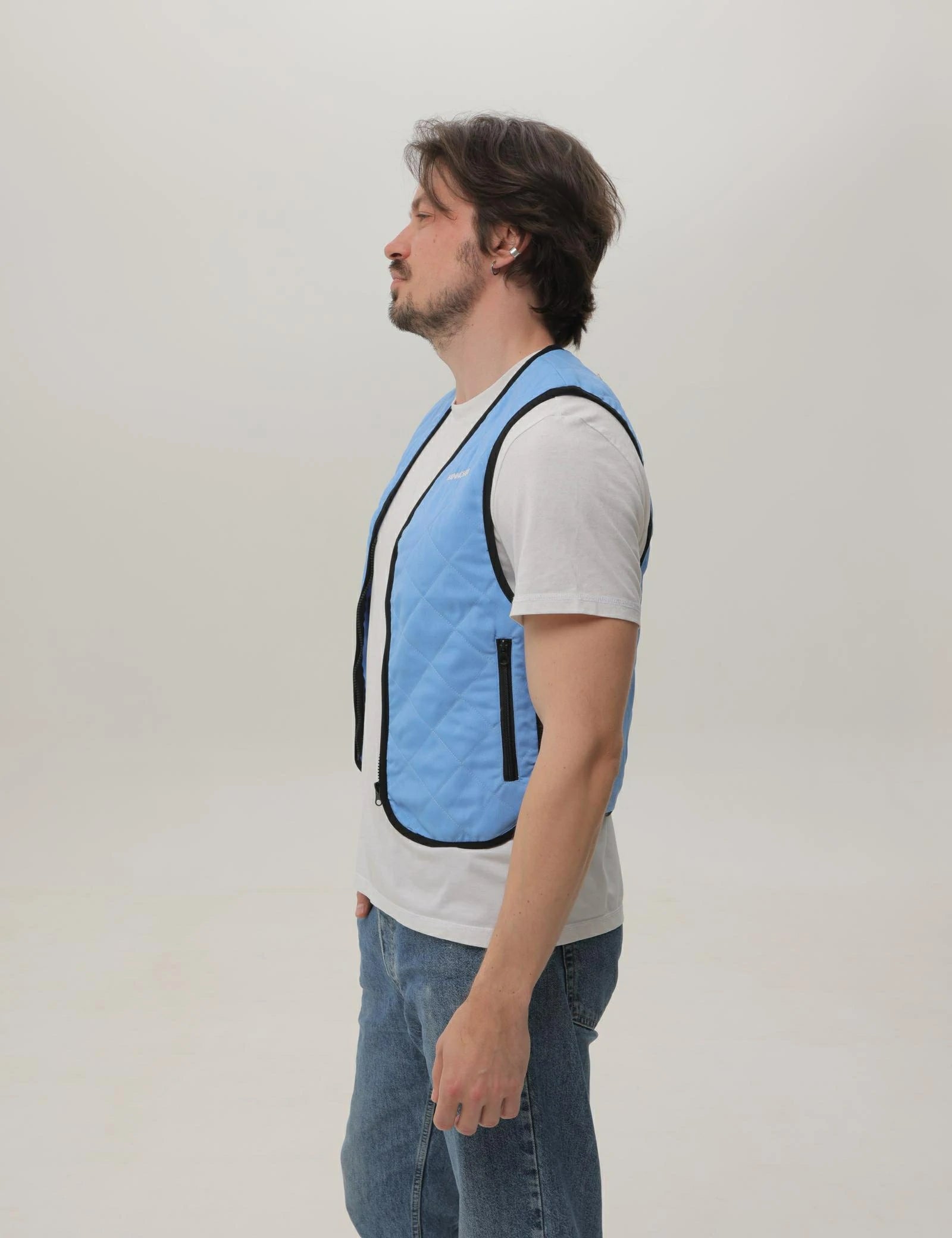 Cooling Vest with 12 Ice Packs - Blue