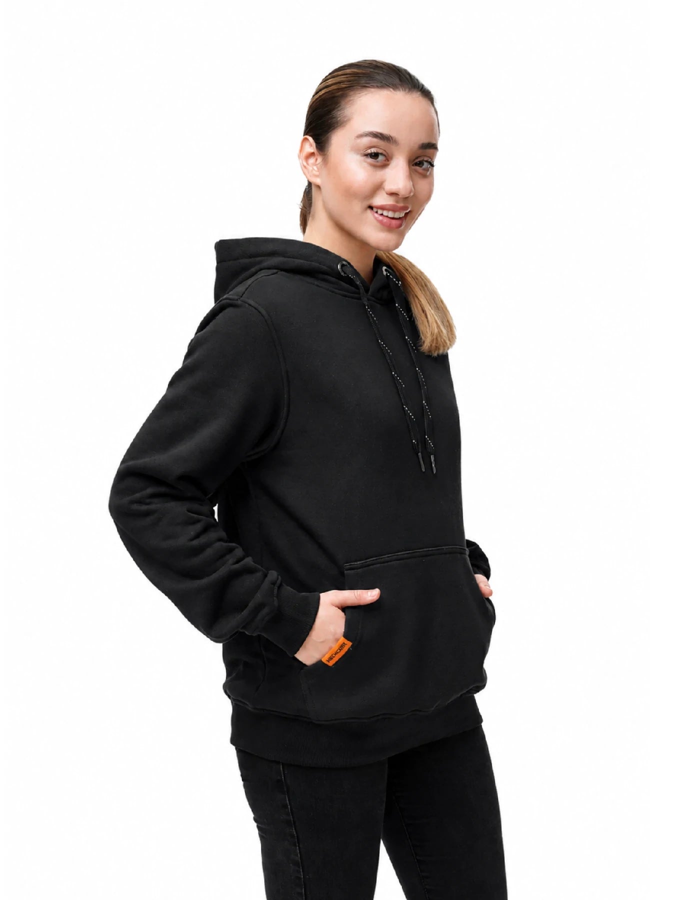 Women's Dual-Control Heated Pullover Hoodie with 12V Battery
