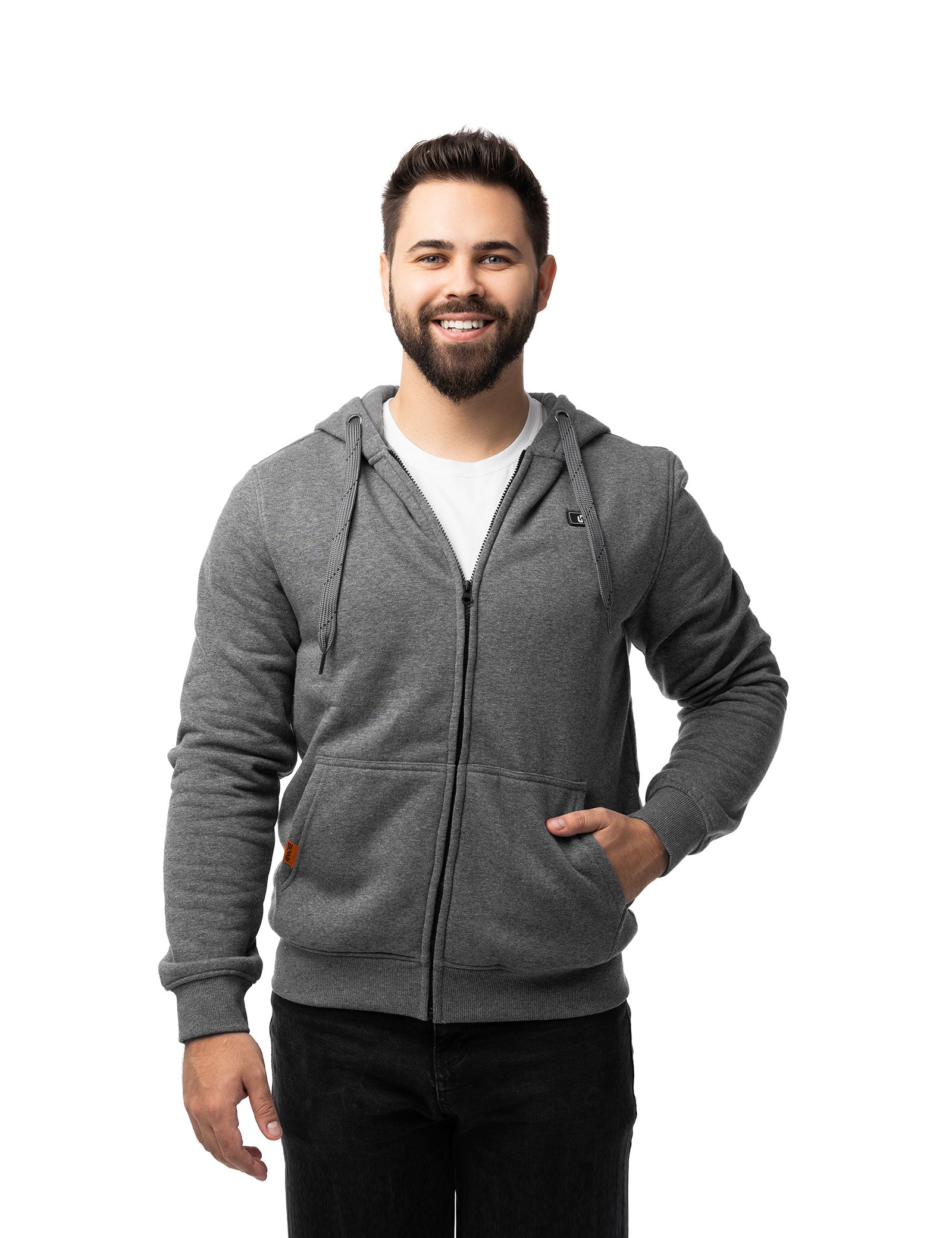 Men's Heated Hoodie - Grey