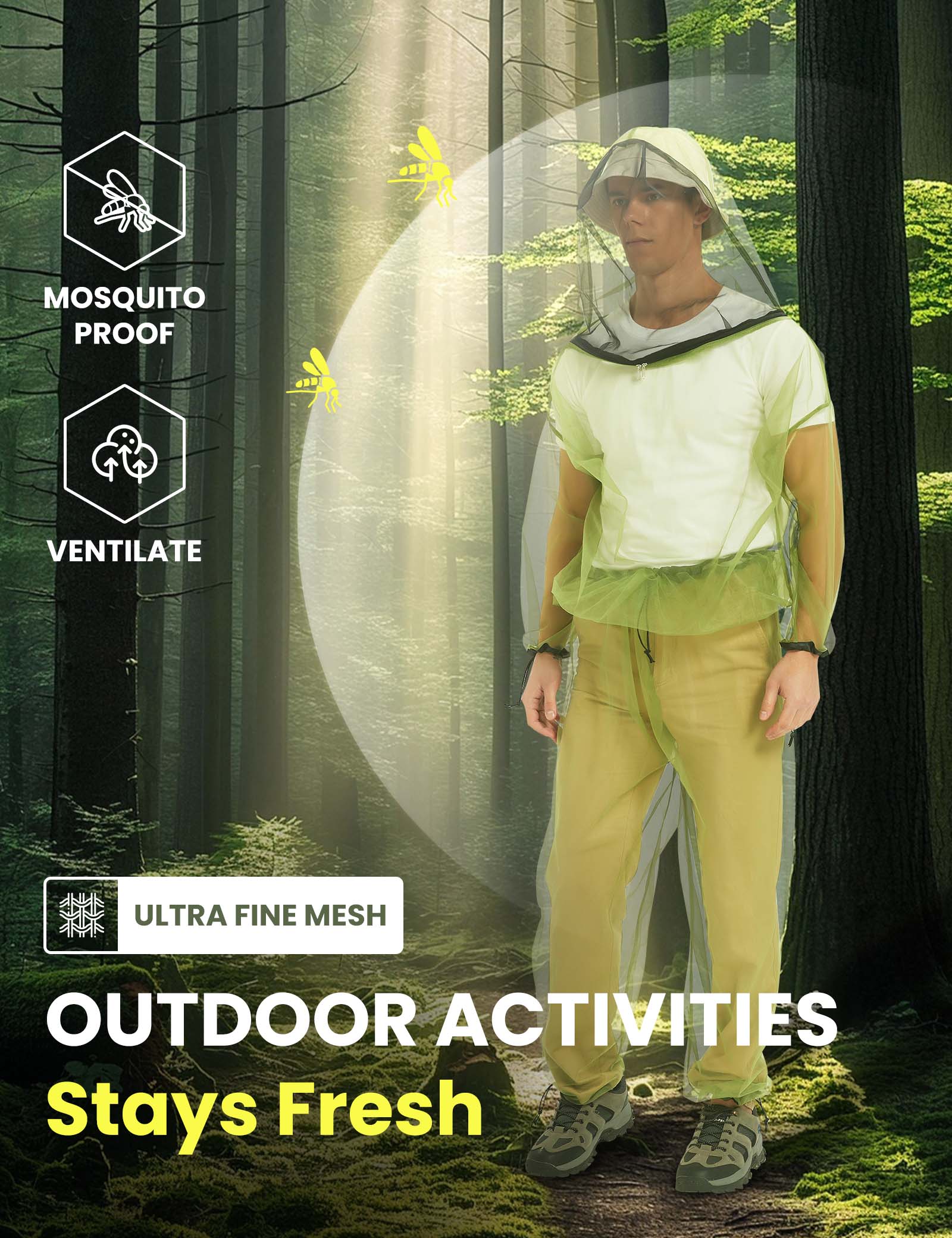 Costume anti-moustique unisexe