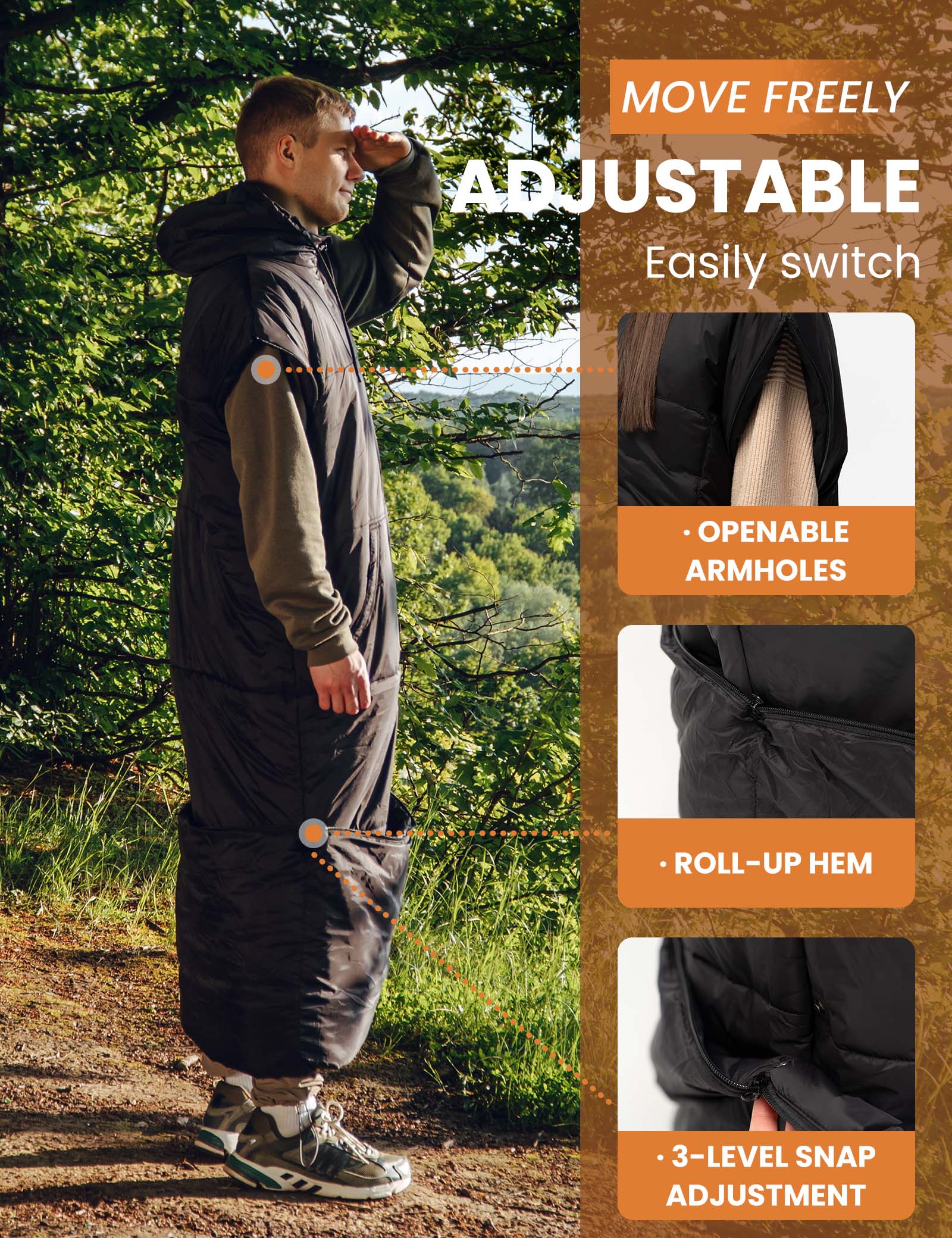 Relexit Wearable Sleeping Bag - Black