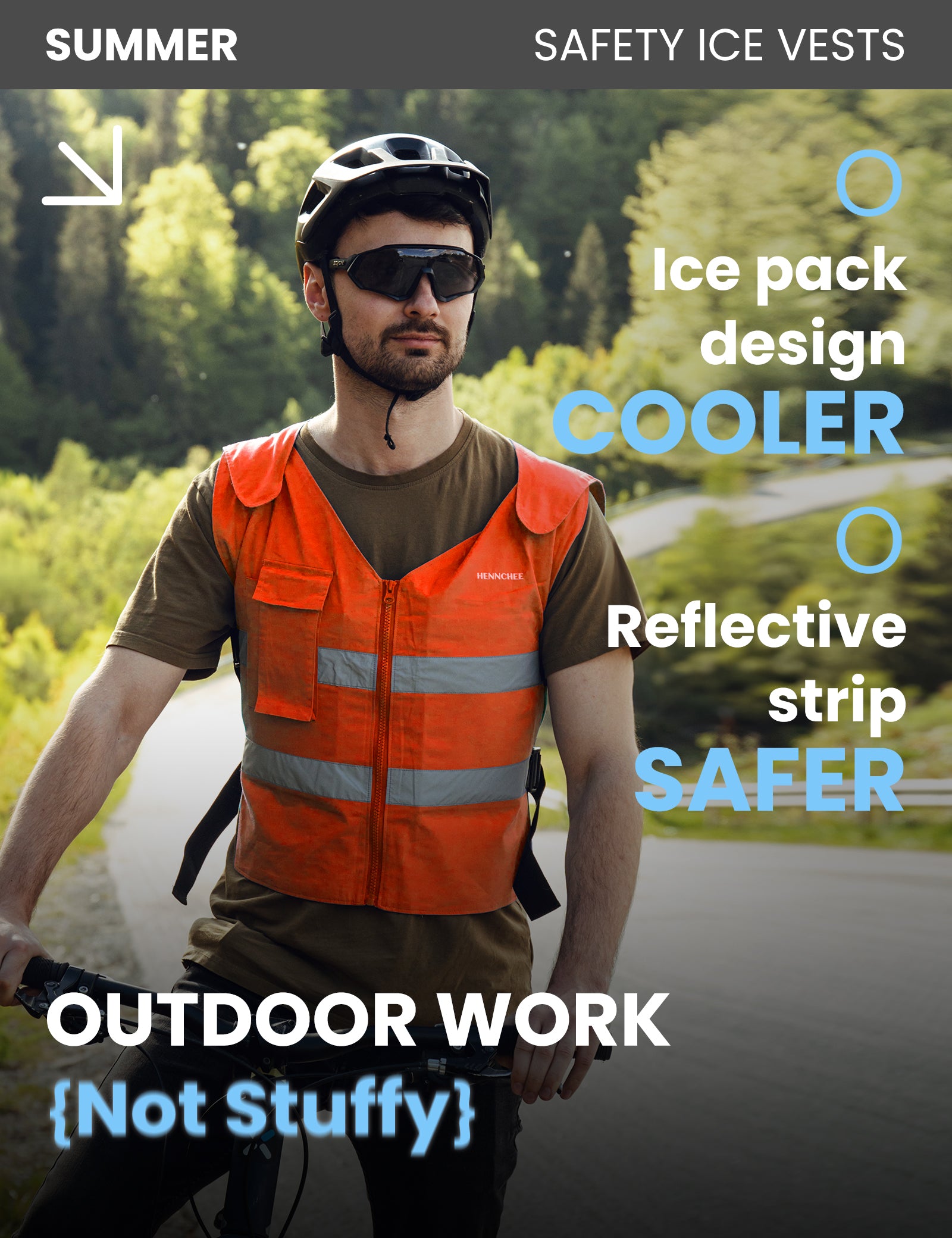 Unisex Cooling Vest - Orange