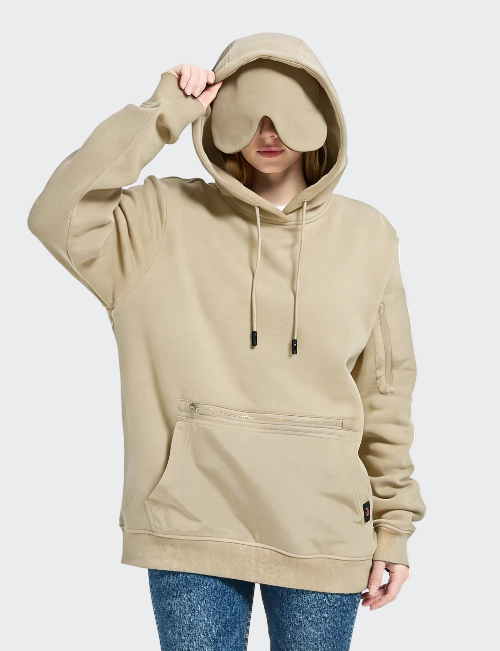 Relexit® All-in-One Airplane Travel Hoodie with Built-in Eye Mask