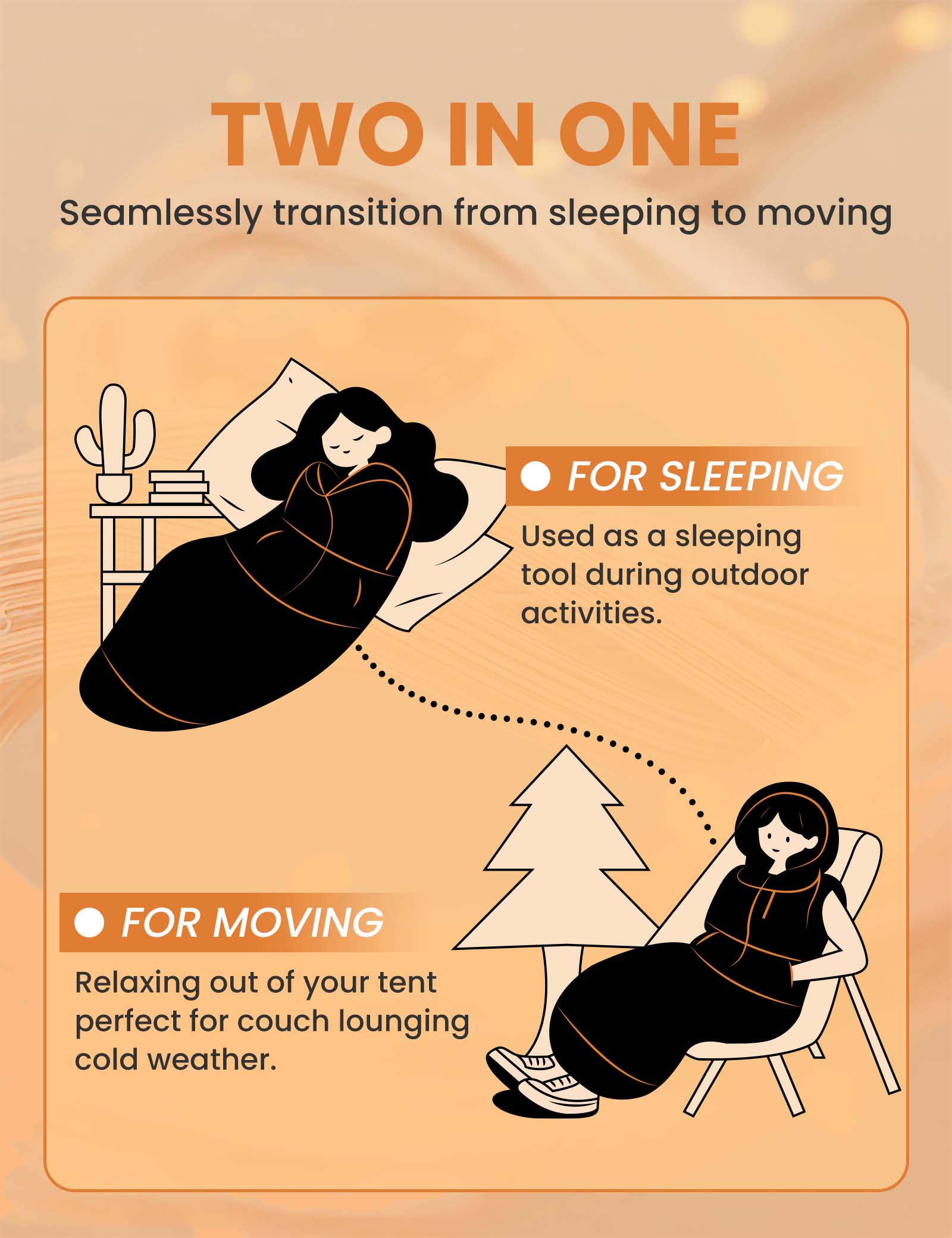 Relexit Wearable Sleeping Bag - Black