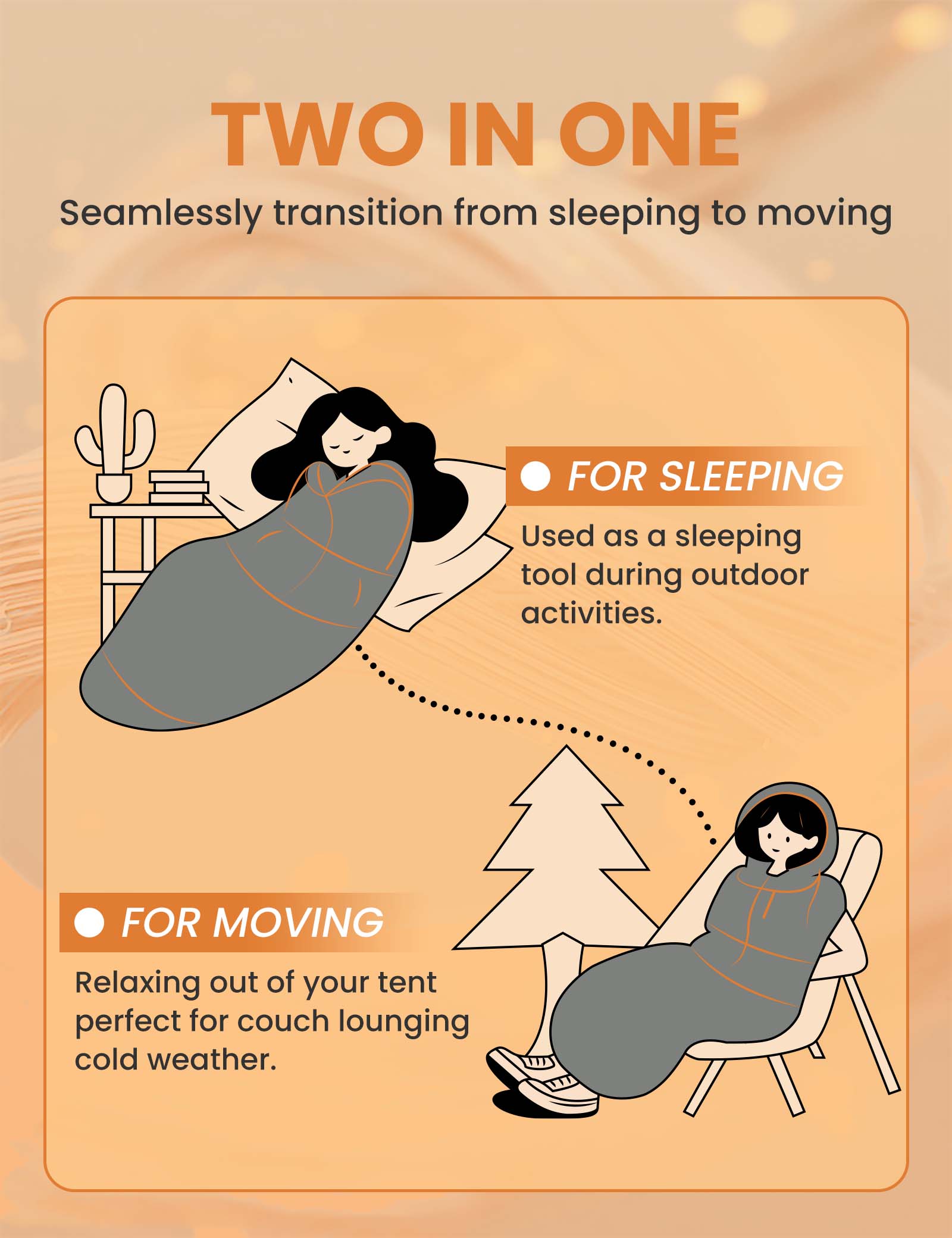 Relexit Wearable Sleeping Bag - Grey