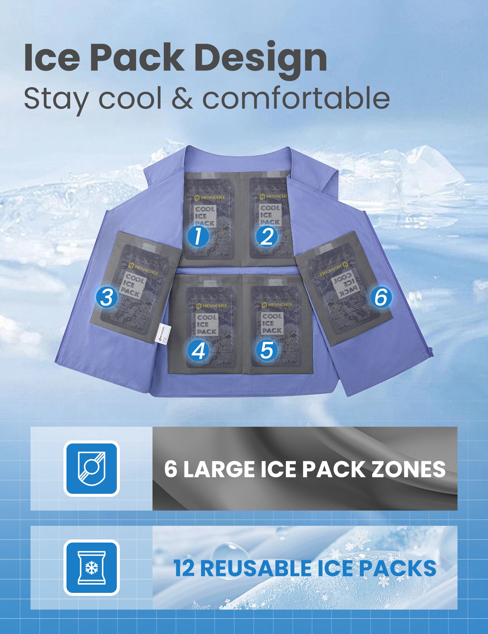 Unisex Cooling Vest - Blue