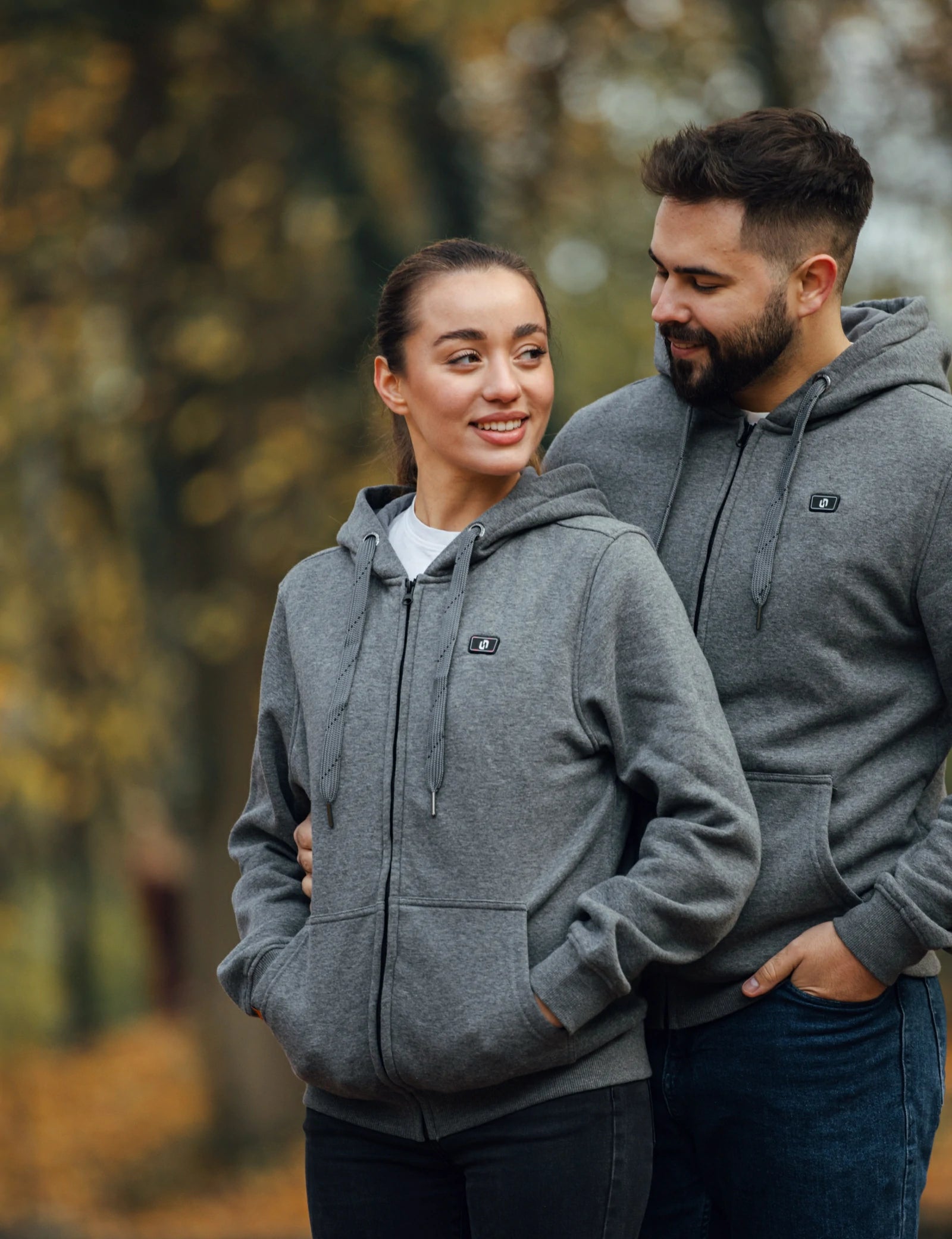 Sweat à capuche chauffant entièrement zippé pour femmes noir (amélioré)