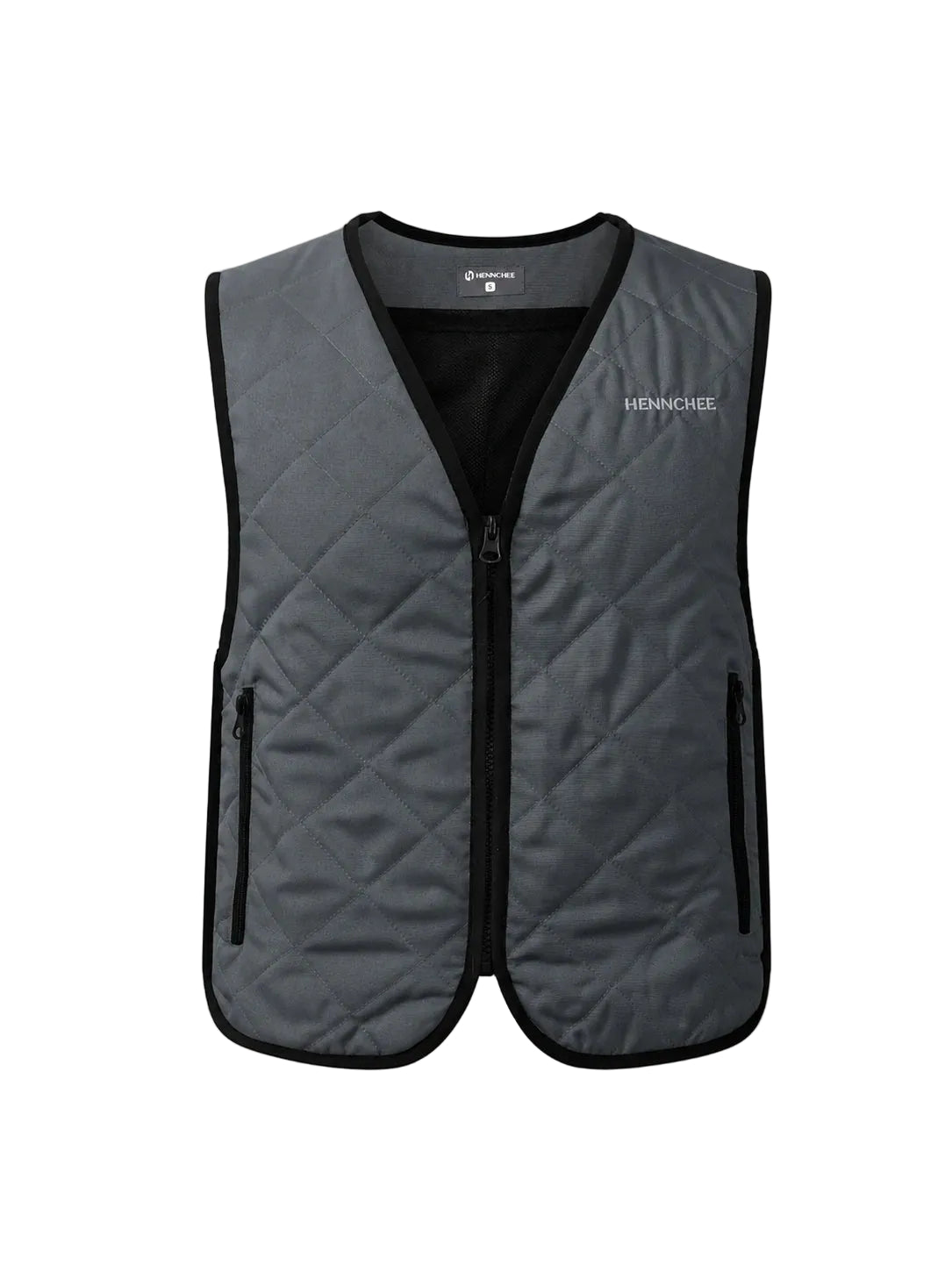 Unisex Cooling Vest with 12 Ice Packs - Grey