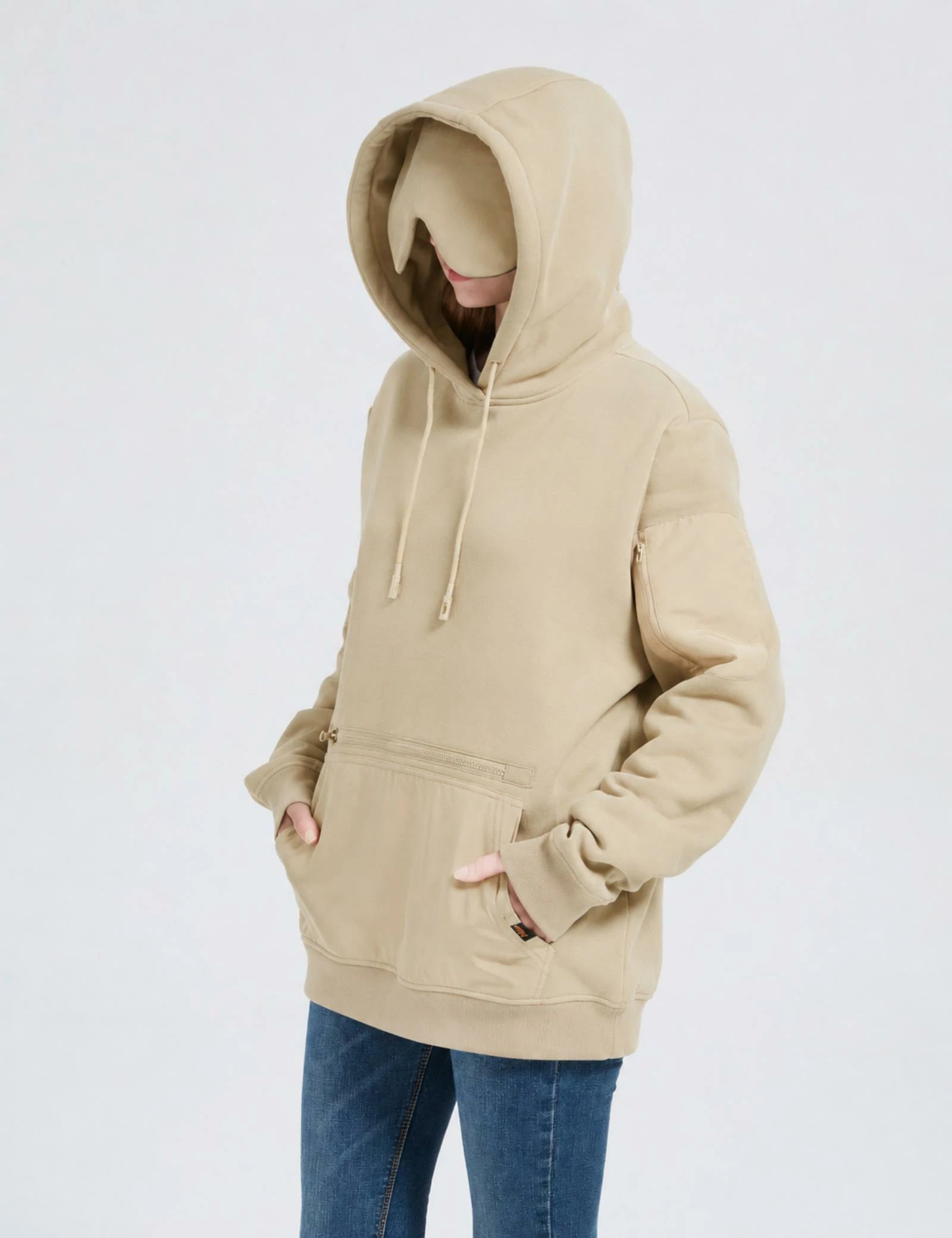 Relexit® All-in-One Travel Hoodie with Built-in Blackout Eye Mask – Unisex