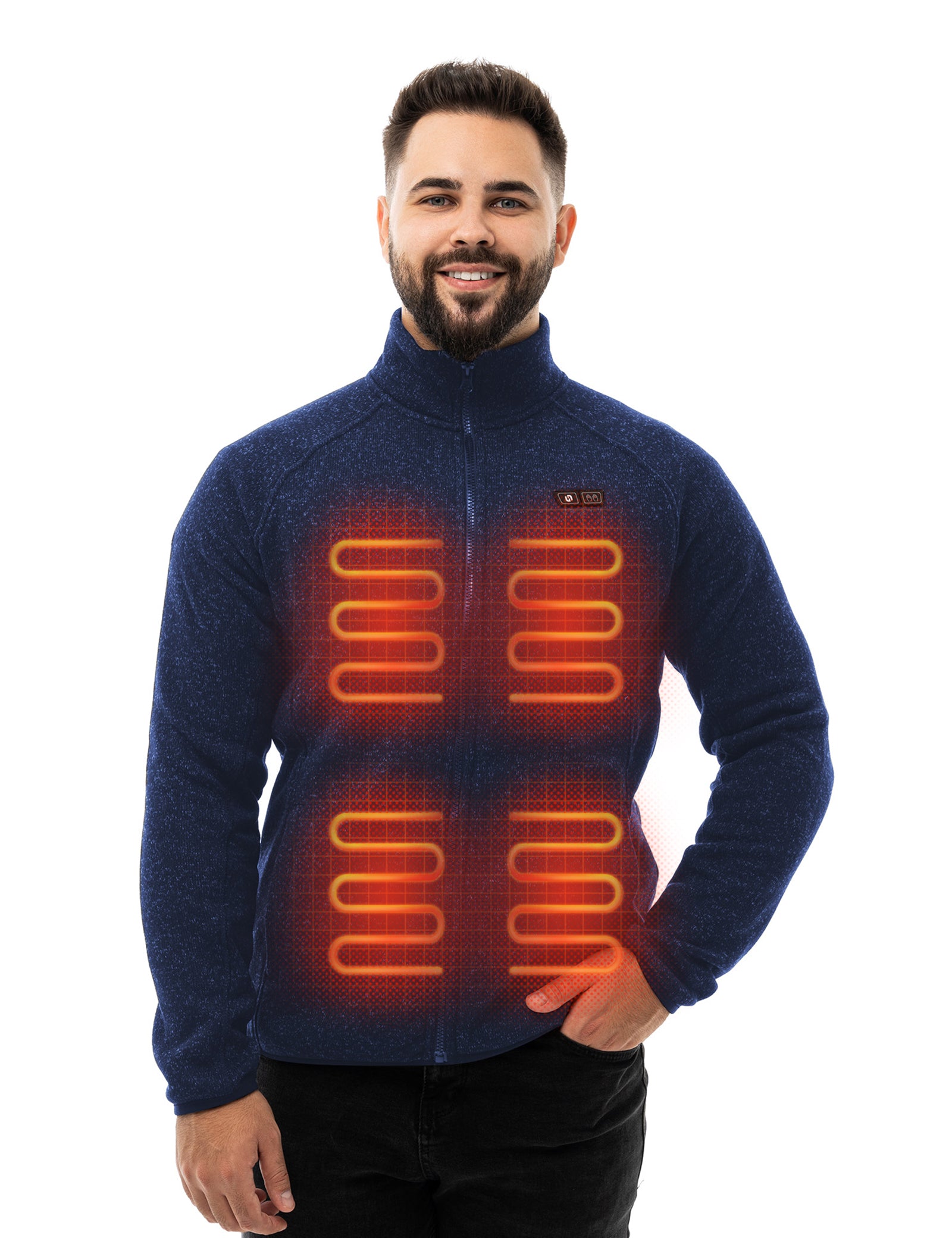 Men's Heated Fleece - Navy
