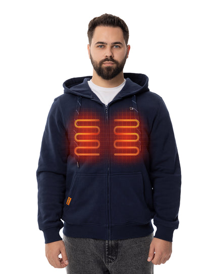 Men's Heated Hoodie - Navy