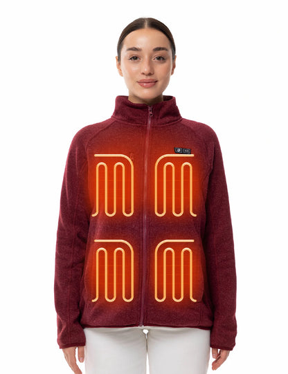 Veste polaire chauffante pour femmes grise (améliorée) 