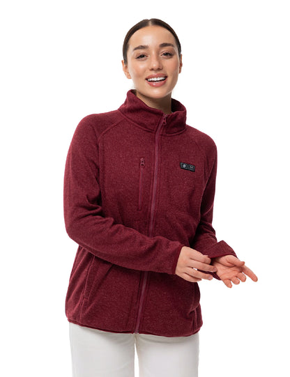 Veste polaire chauffante pour femmes grise (améliorée) 