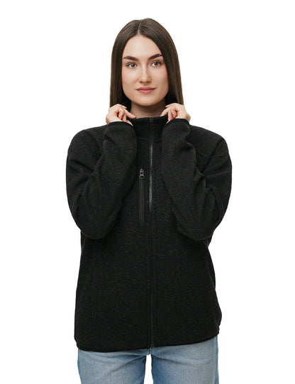 Veste polaire chauffante pour femmes grise (améliorée) 