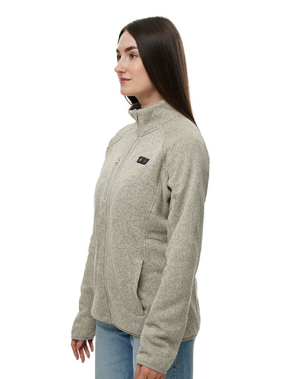 Veste polaire chauffante pour femmes grise (améliorée) 