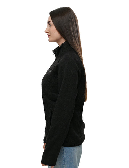 Veste polaire chauffante pour femmes grise (améliorée) 