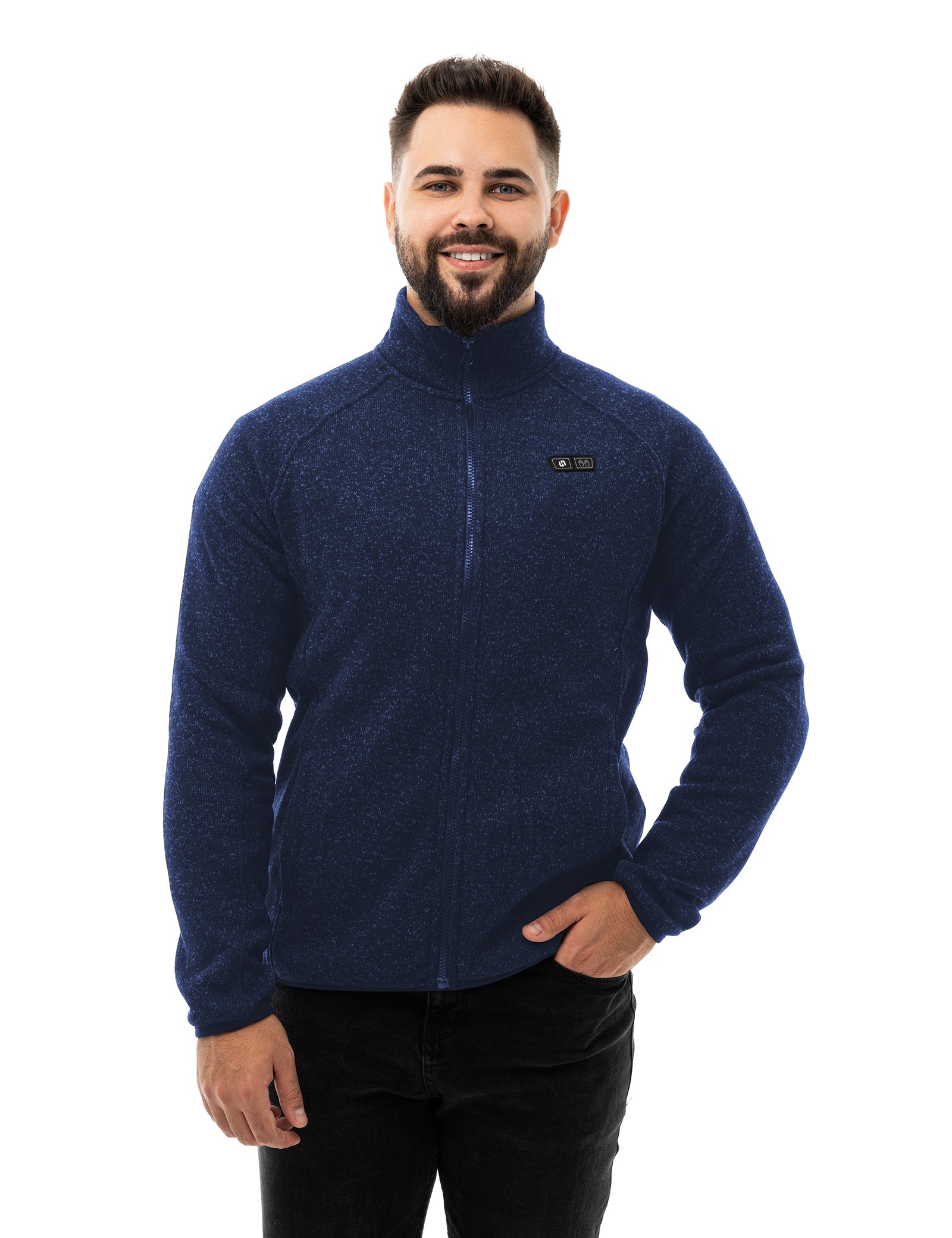 Veste polaire chauffante homme - Noir 