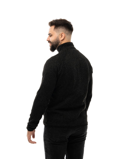 Men's Heated Fleece Jacket - Black (Dual-Control)
