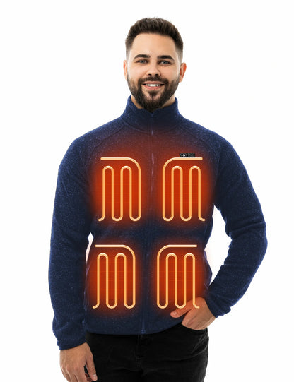Veste polaire chauffante homme - Noir 