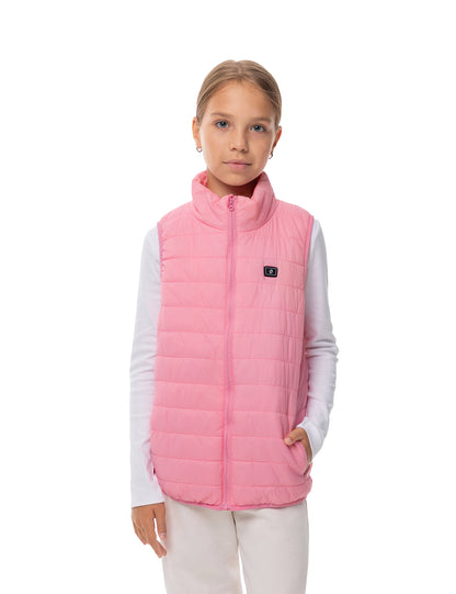 Girls Heated Vest - Pink Ombre