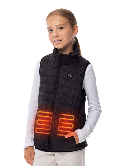 Girls Heated Vest - Black