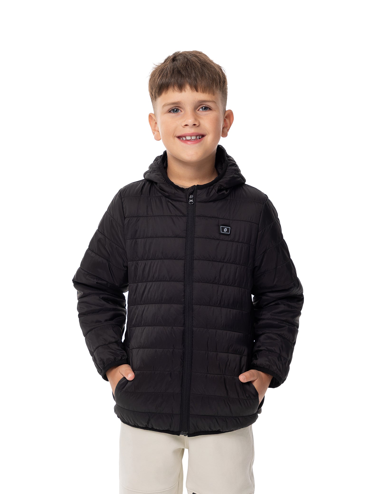 Boys Lightweight Heated Jacket - Black