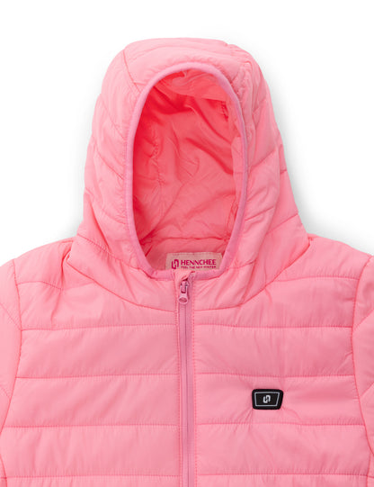 Girls Lightweight Heated Jacket - Pink