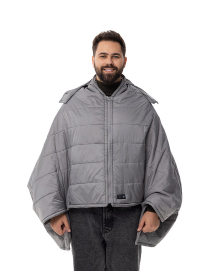Unisex Heated Poncho - Grey