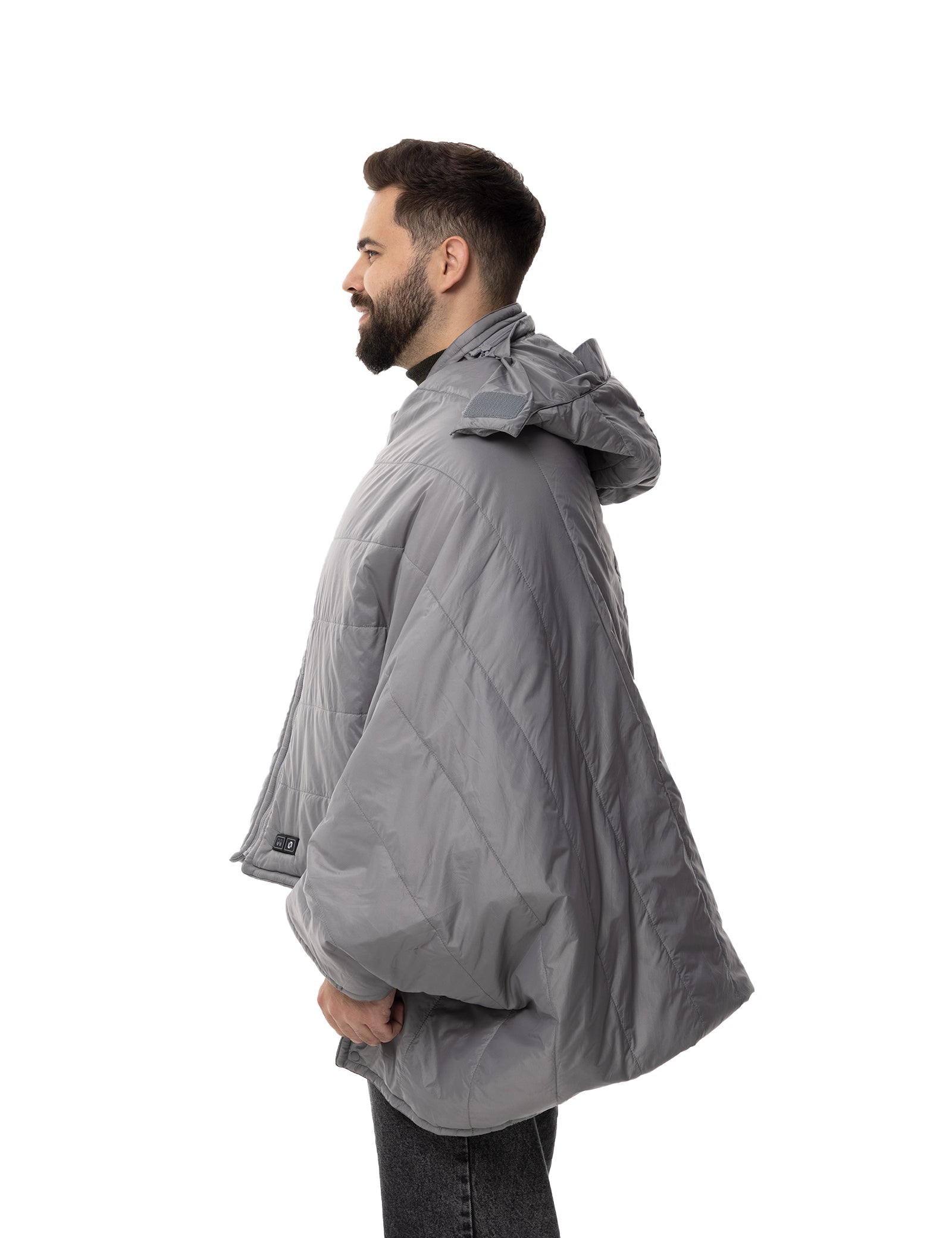 Unisex Heated Poncho - Grey