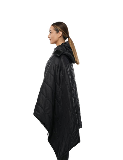 Unisex Heated Poncho - Black