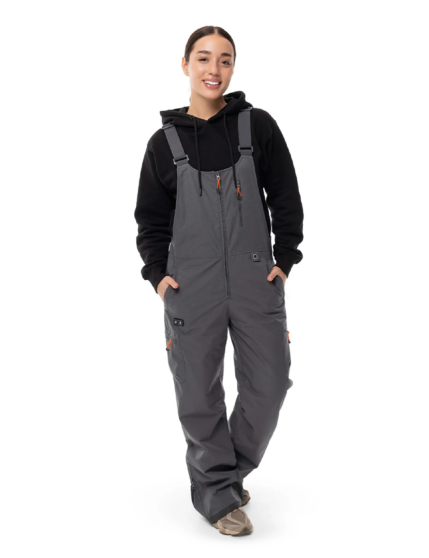 Women's Heated Bib Overalls with 12V Battery