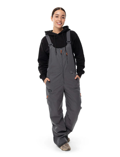 Women's Heated Bib Overalls with 12V Battery
