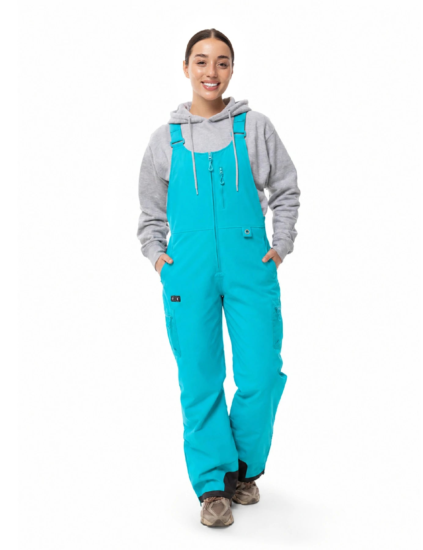 Women's Heated Bib Overalls with 12V Battery
