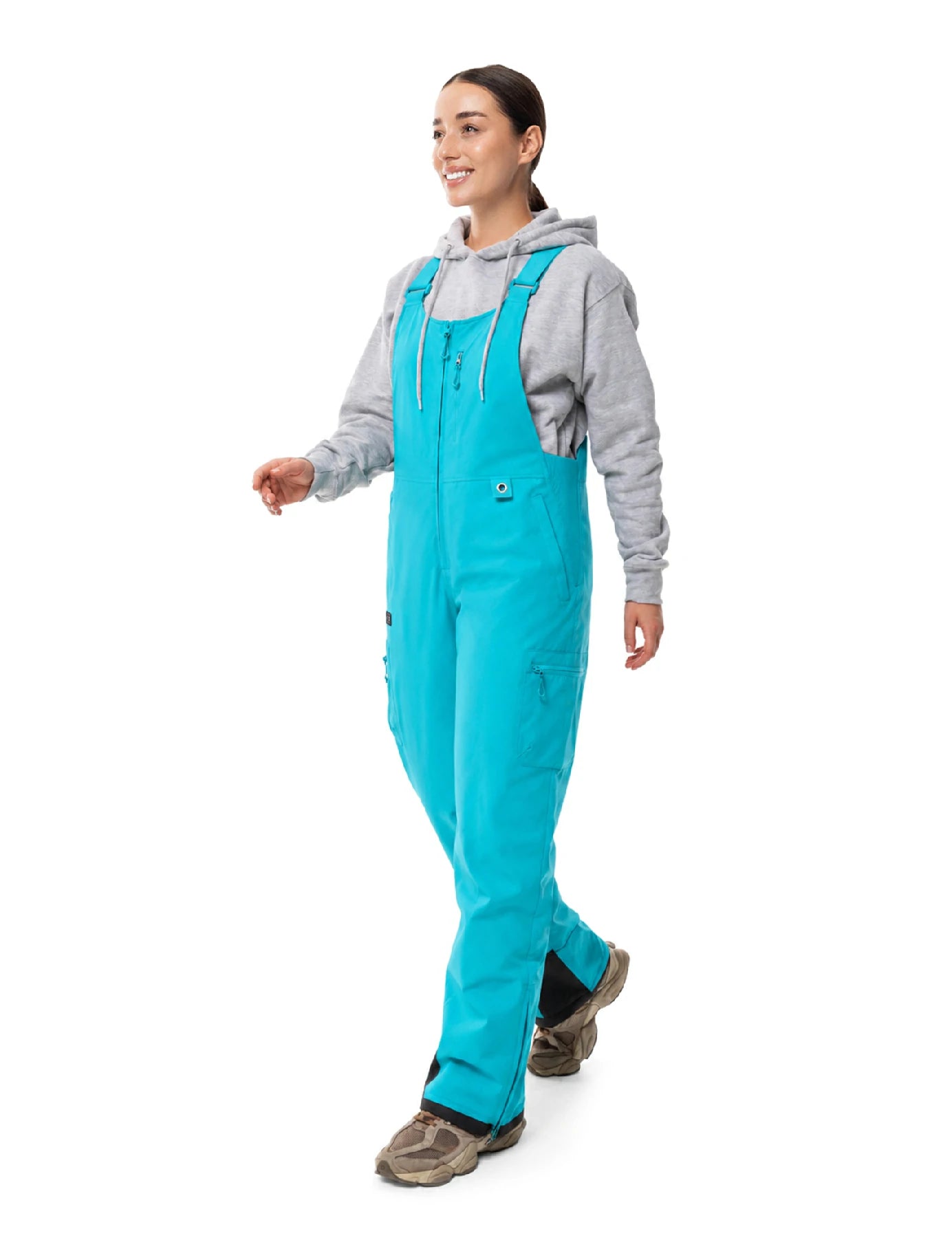 Women's Heated Bib Overalls with 12V Battery