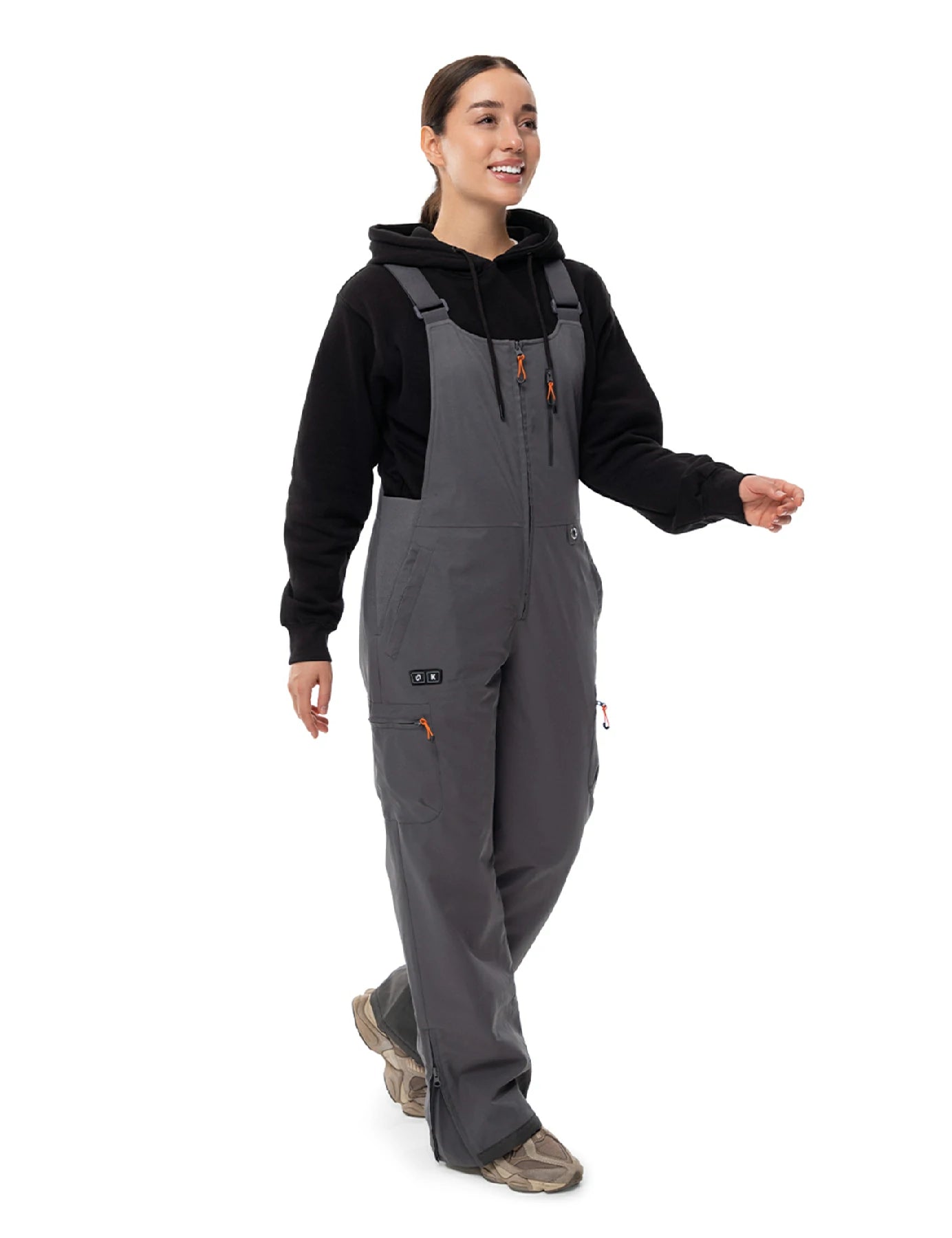 Women's Heated Bib Overalls with 12V Battery