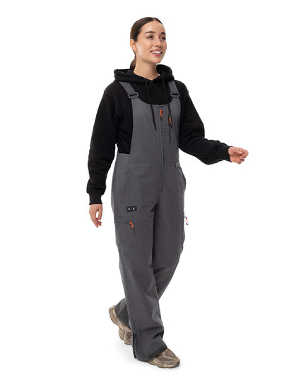 Women's Heated Bib Overalls with 12V Battery