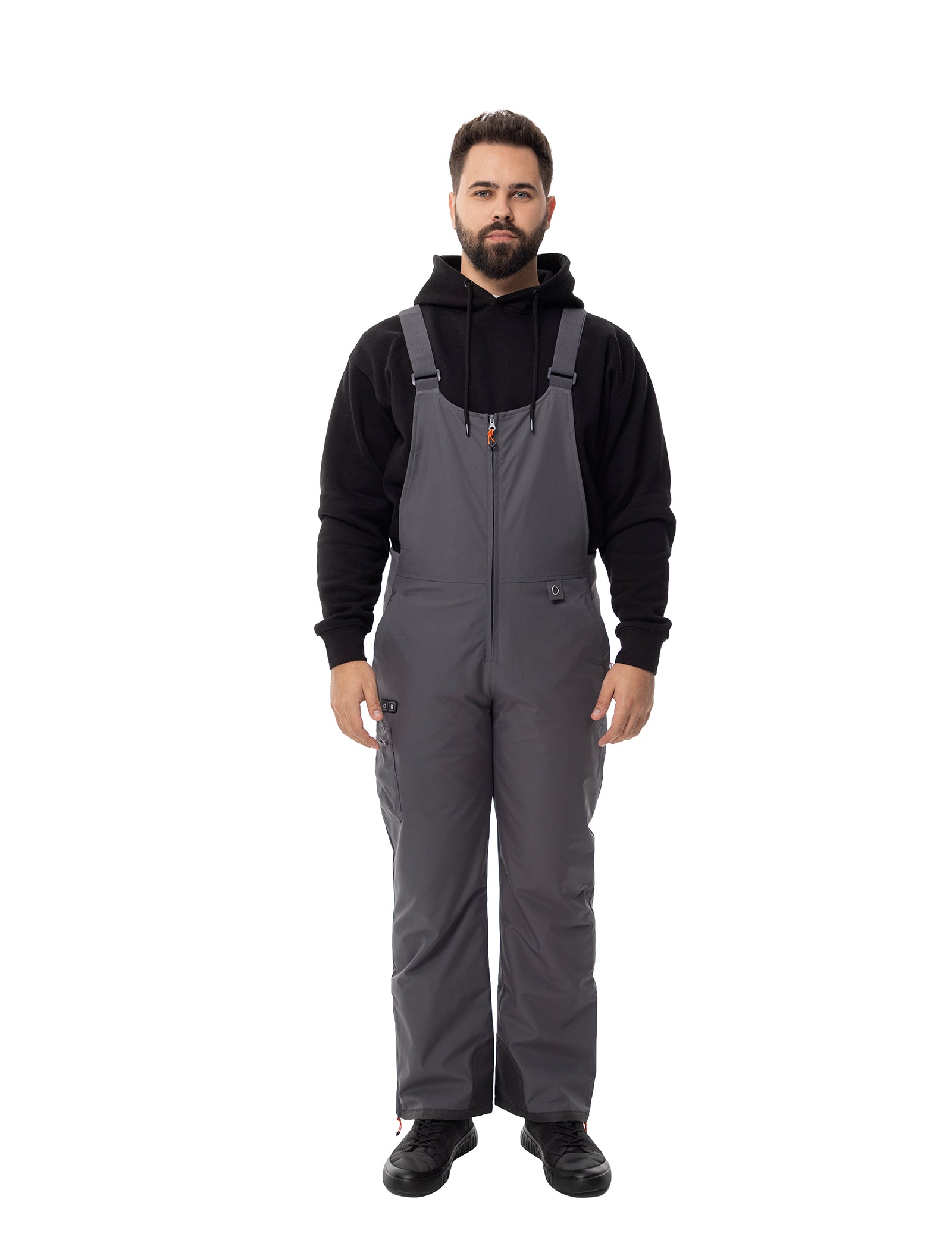 Men's Heated Bib Overalls - Gery