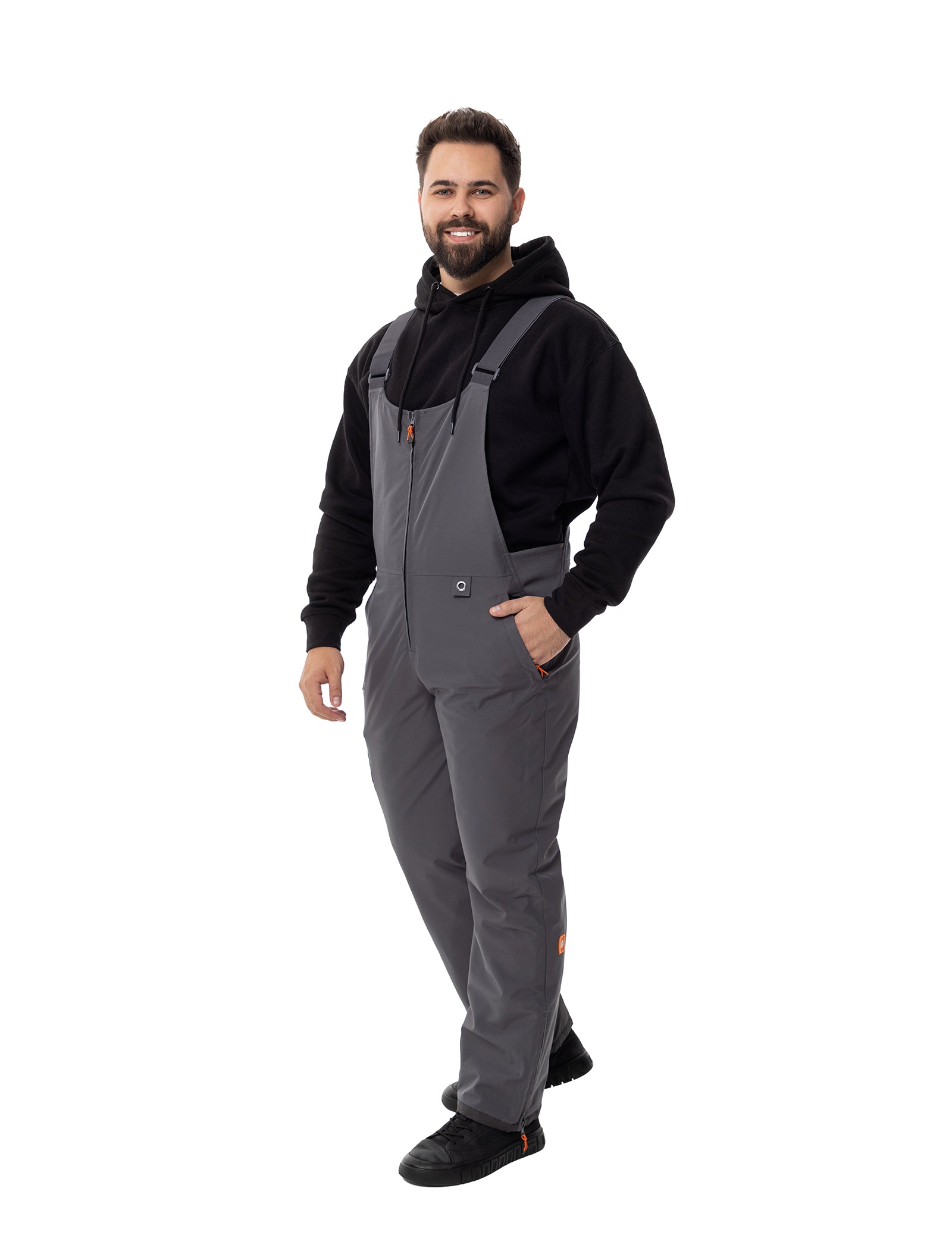 Men's Heated Bib Overalls - Gery